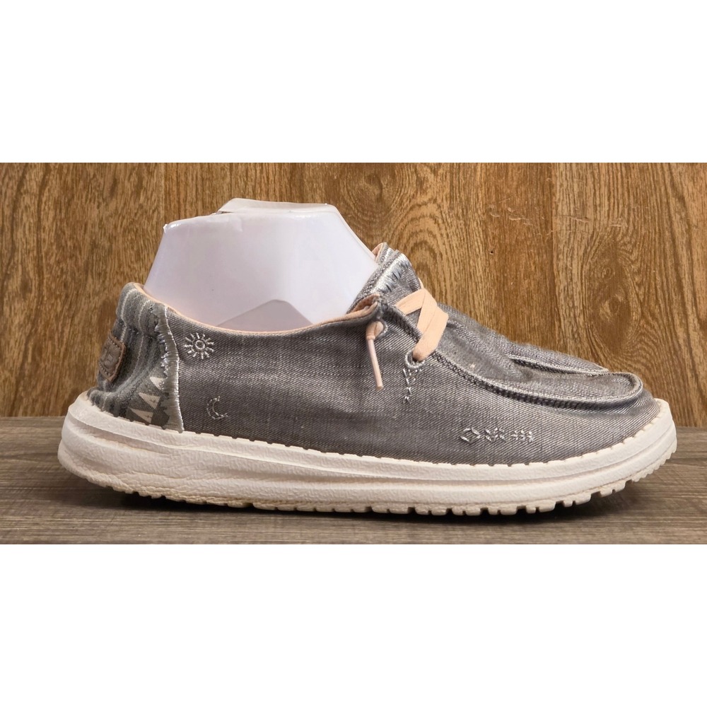 Hey Dude Wendy‎ Slip On Shoes Womens Size 6 Boho Grey